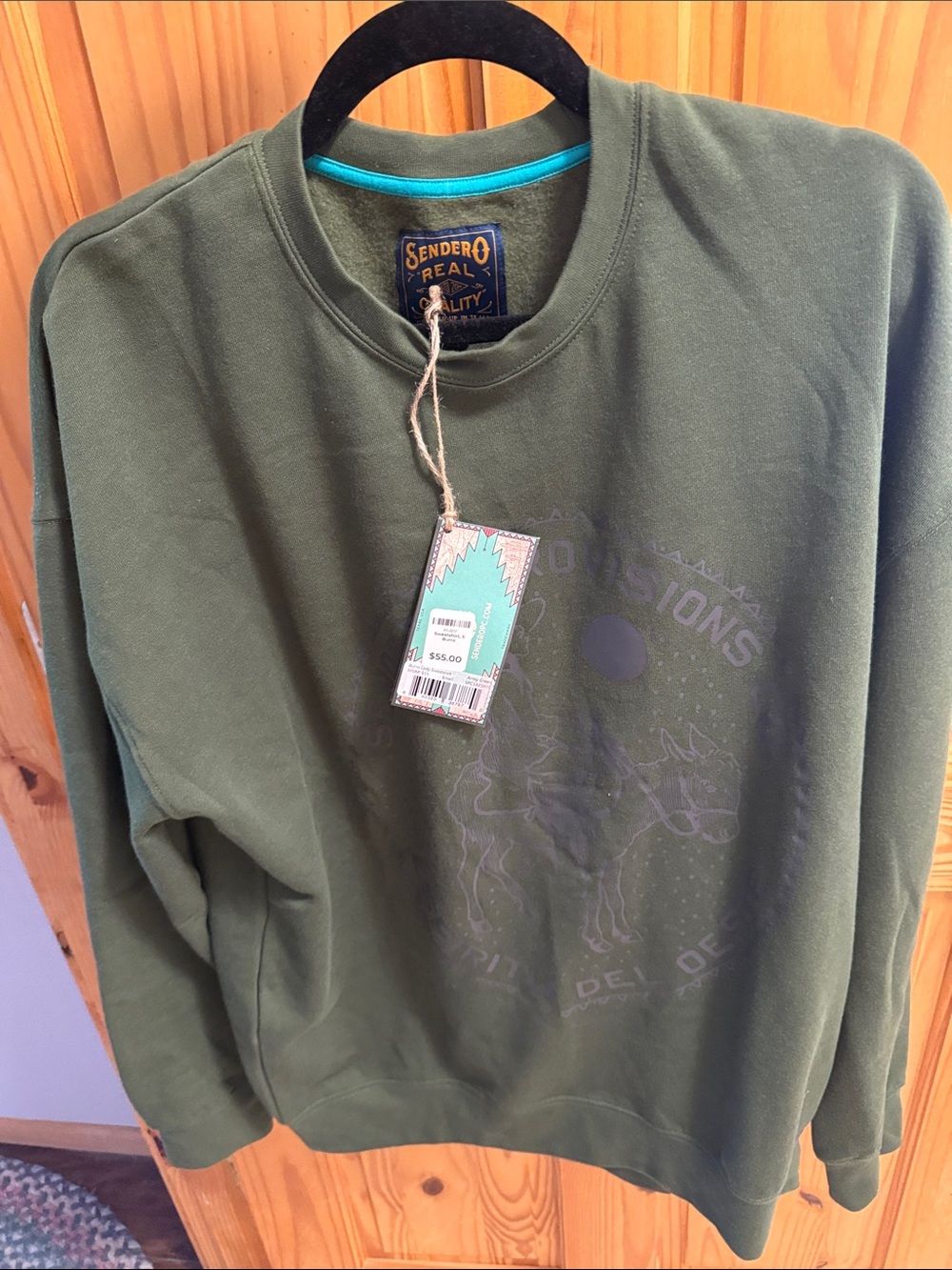 Sendero Provisions Co. Olive Green Crewneck Sweater